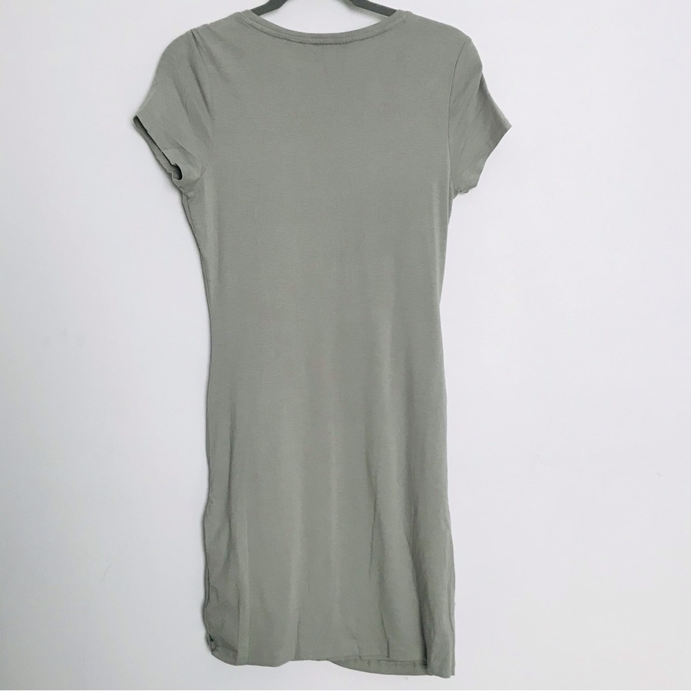 Athleta Central Teeshirt Dress Light Green Soft Lightweight Ruched Small - Picture 6 of 12